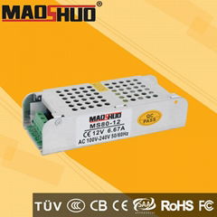 dc12v 80w dc led power supply