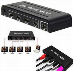 HDMI Splitter 1x4  Support 1080P 3D