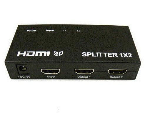 HDMI Splitter 1x2  Support 1080P 3D 2