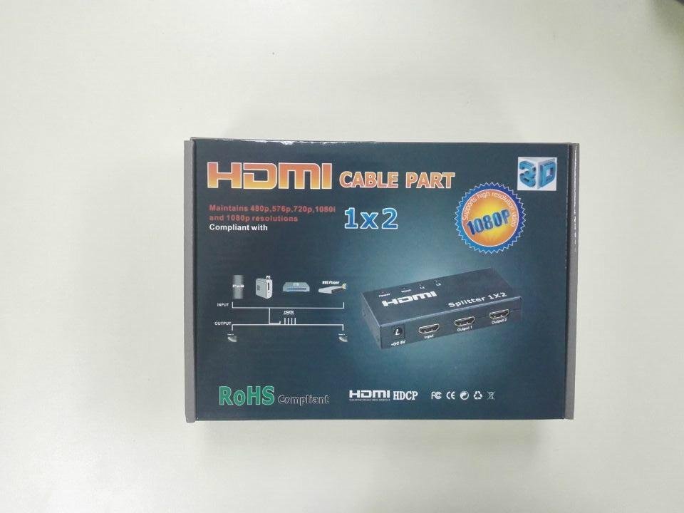 HDMI Splitter 1x2  Support 1080P 3D 3