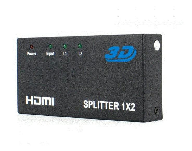 HDMI Splitter 1x2  Support 1080P 3D 4