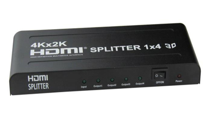 HDMI Splitter 1x4  Support 4Kx2K  3D 3
