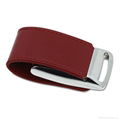 Custom Bracelet Metal Leather USB 2.0 Memory Stick Pen Drive 4