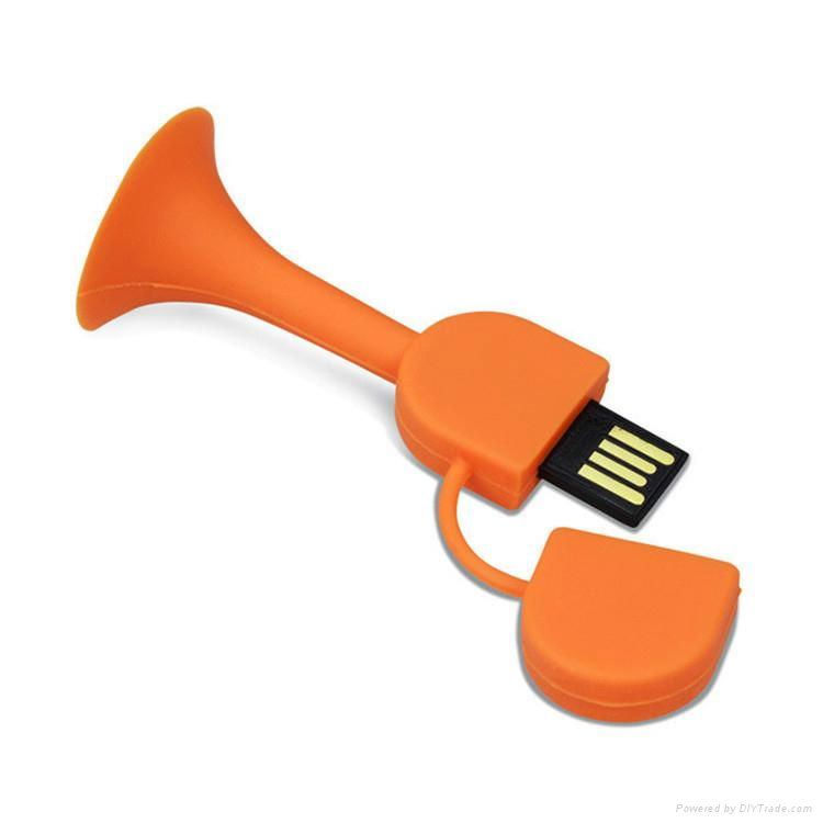 Best Price Silicone Trumpet USB Pen Drive For Gifts 2