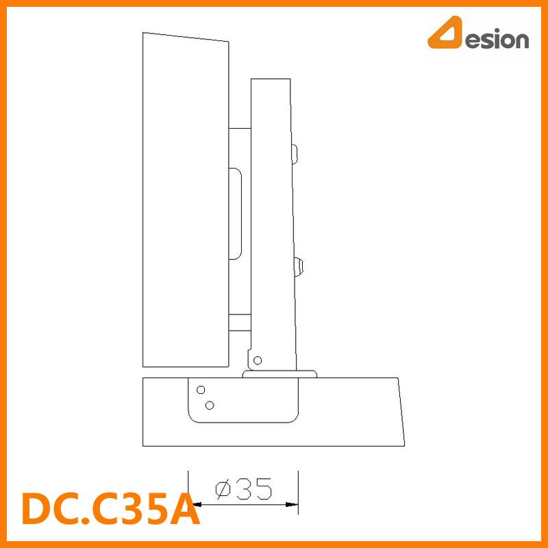 35mm Cup Full Overlay Concealed Hinge Slide on Type 5