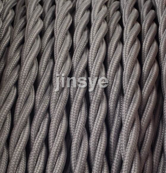 Fabric Round braided Flat Electrical Wire Cable Cord  4