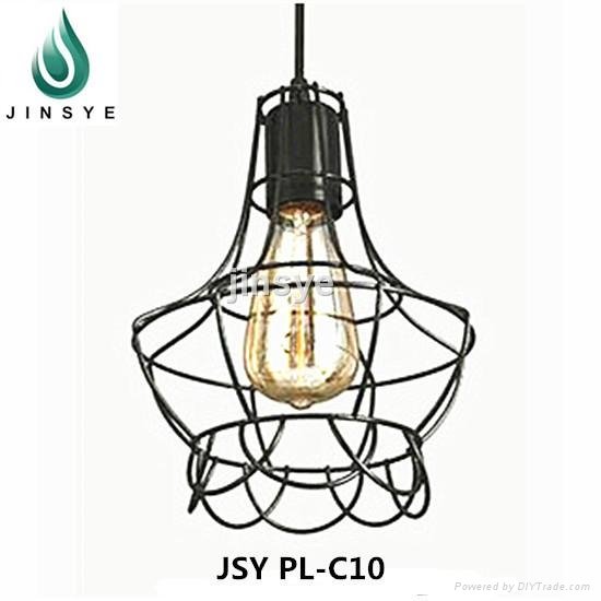 High quality cheap coloured copper cage pendant light 4