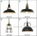 Pendant lighting black vintage iron metal design light 2