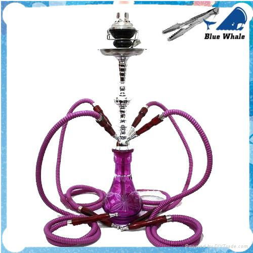 4 Hoses Glass Hookah Shisha