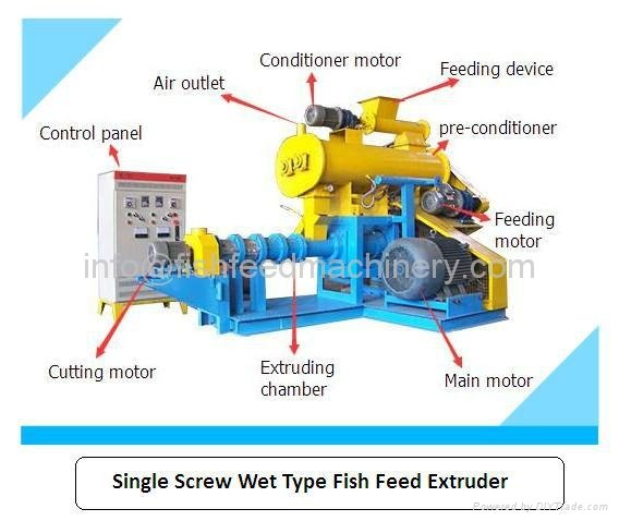 Floating fish feed machine 300-350kg/h 
