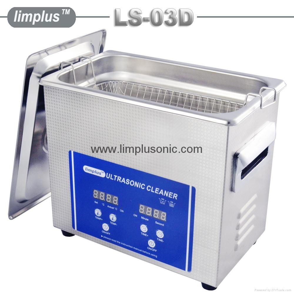 Small Ultrasonic Cleaner With Basket And LCD Screen