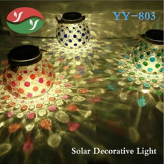 LED Solar Garden Jar Decor Light Lids