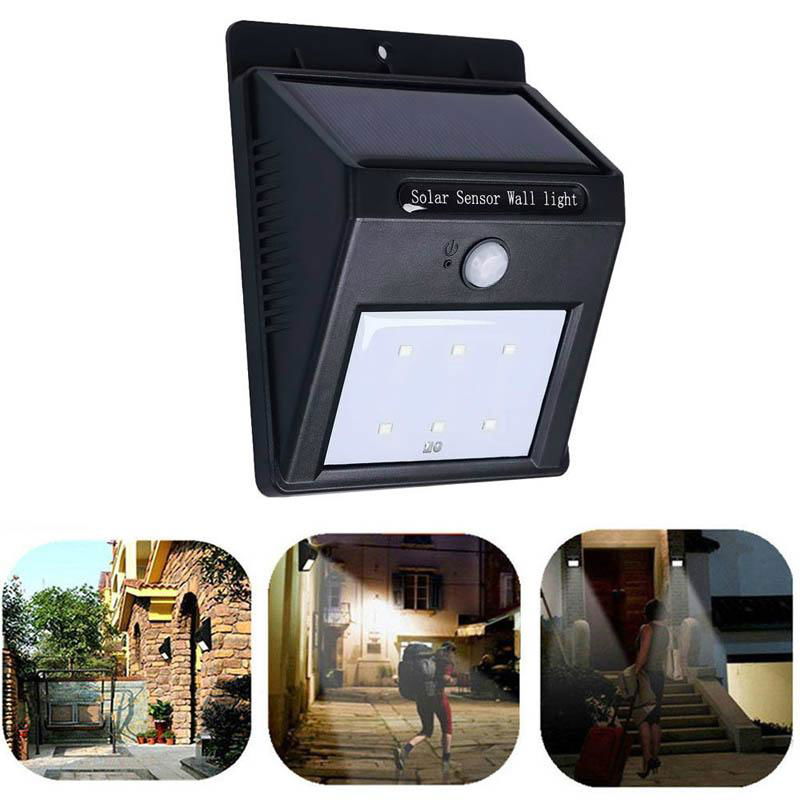 Hot Selling 2016 Amazon Waterproof IP65 6 LED Garden Wall Stairs Step Solar Lamp