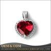 Fashion Jewelry 925 Silver Diamonds Zircon Crystal Heart Shape Pendant Necklace  1