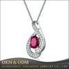 Wholesale Fashion Jewelry Lab Ruby Stone 925 Sterling Silver Jewelry set 3