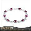 Wholesale Fashion Jewelry Lab Ruby Stone 925 Sterling Silver Jewelry set 5