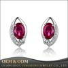 Wholesale Fashion Jewelry Lab Ruby Stone 925 Sterling Silver Jewelry set 2