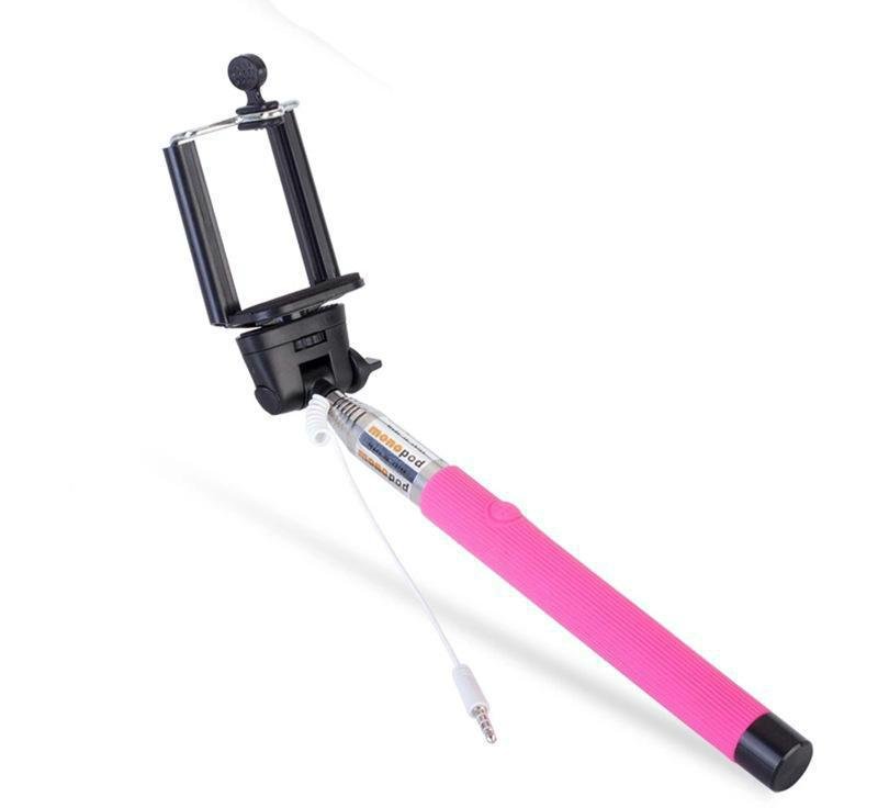 promotional cheap colorful custom wired monopod selfie stick  2