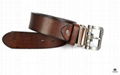 Men Real Leather Pin Buckle Belt