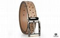 Custom leather belts ostrich pattern mens leather belts
