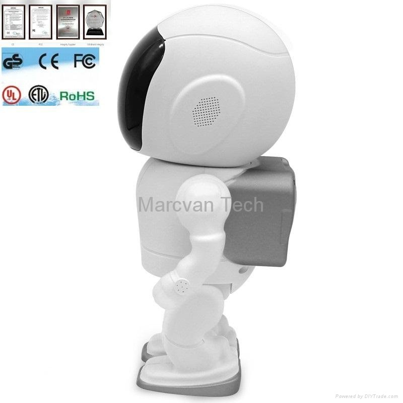 HD 960P Robot P/T WiFi wireless IP Camera With Micrphone/Speaker/SD Card Slot 3