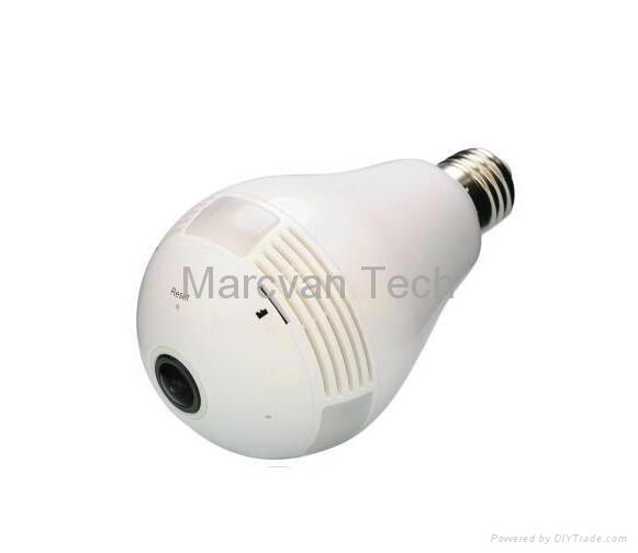 New hidden Special Features 360 degree light bulb fisheye ip camera WIFI 2