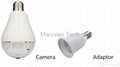 New hidden Special Features 360 degree light bulb fisheye ip camera WIFI 4