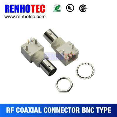  White Plastic BNC Connectors For PCB Mount