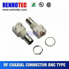  White Plastic BNC Connectors For PCB Mount