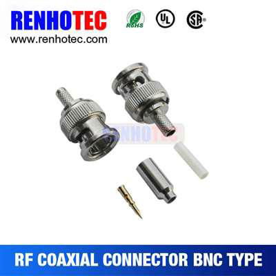 BNC Plug Crimp Connector For Cable RG174/179