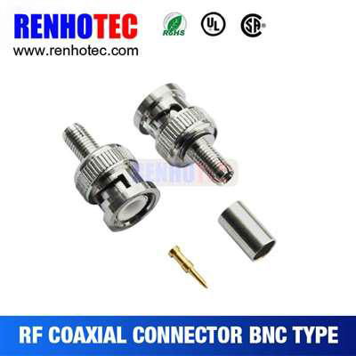 BNC Plug Quick Crimp Connector For Cable RG316
