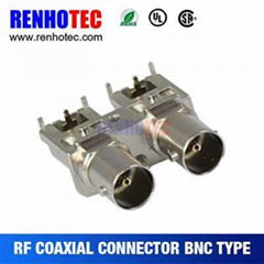 75Ohm Right Angle BNC Jack Connector For PCB Mount