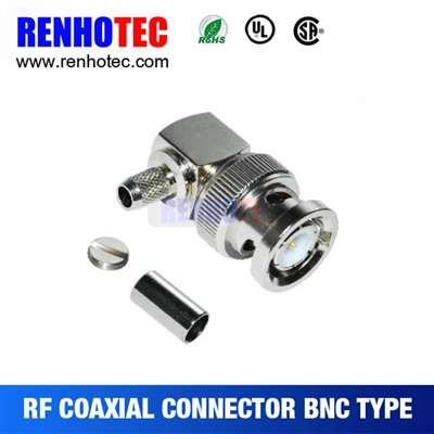 Right Angle BNC Male Connector For Cable Rg174 RG316