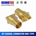 Gold Plated Edge Mount BNC Jack Connector