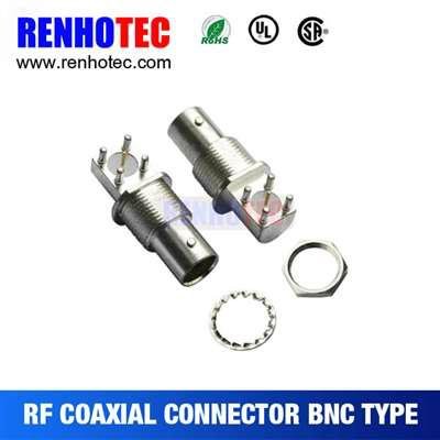 Right Angle BNC Jack Connector For PCB Mount