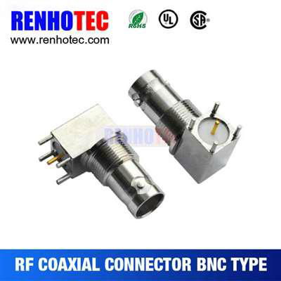 Right Angle BNC Jack Connector For PCB Mount 3
