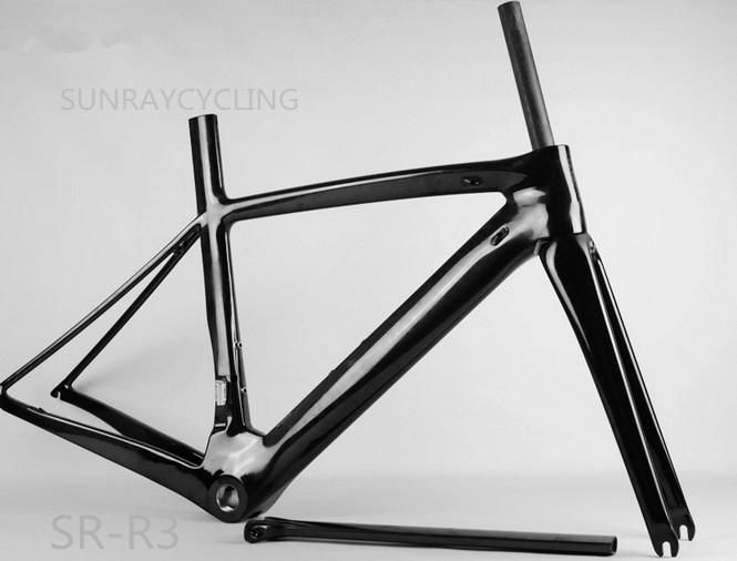 2017 All carbon fiber 700C road bicycle frame with front fork brackets frame