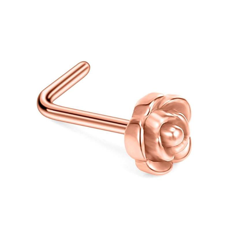 Manufacturer wholesale stainless steel rose earring nose nail 5