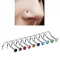 L type titanium steel inlaid nose nail