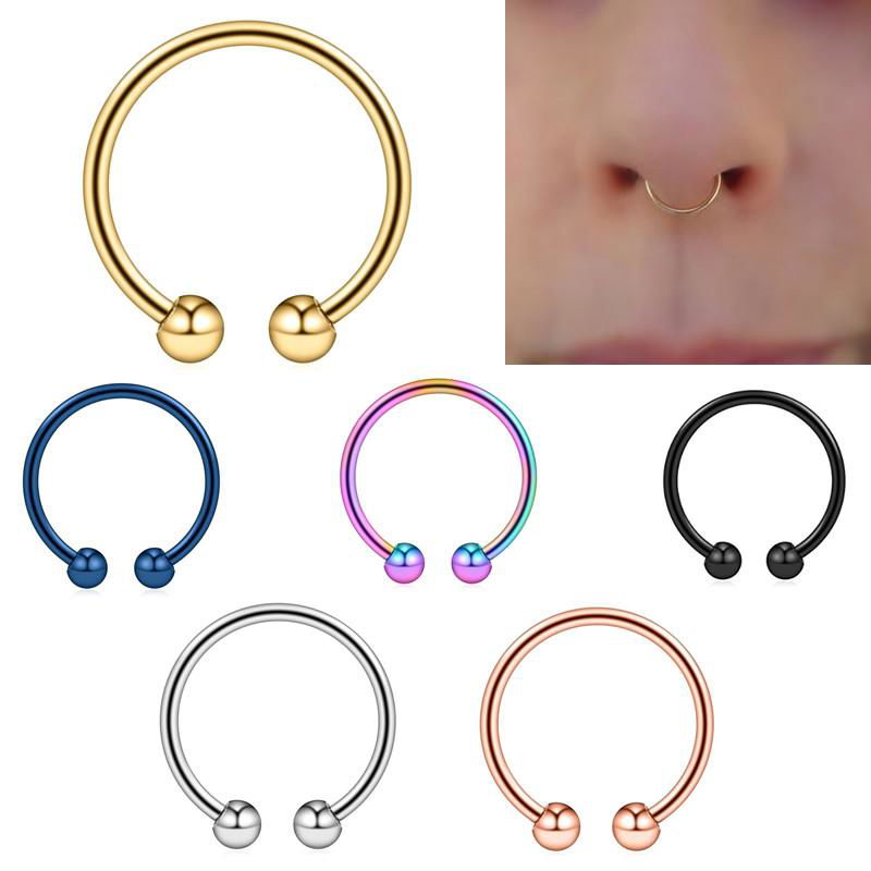 Ins hot face ball nose ring ear ring manufacturer wholesale