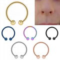Ins hot face ball nose ring ear ring