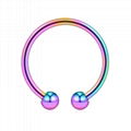 Ins hot face ball nose ring ear ring manufacturer wholesale 4