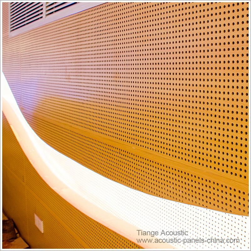 2016 Hot sale perforated decorative sound absorption mdf wood panels