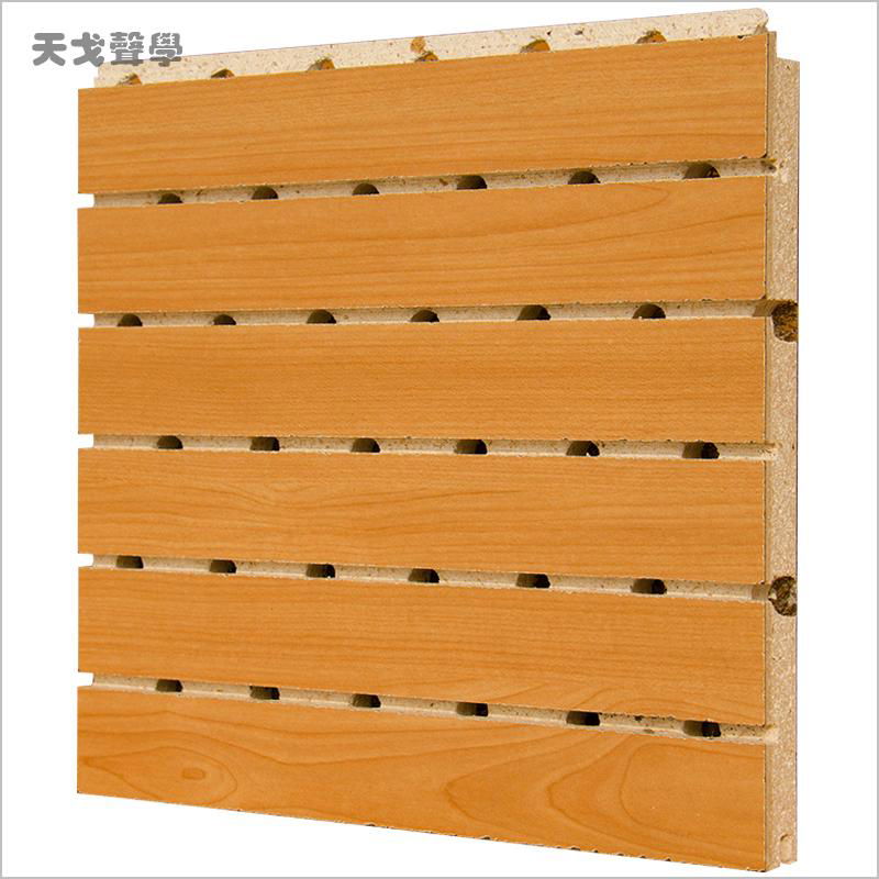 Melamine or veneer decorative sound absorbing panels acoustic wall panels