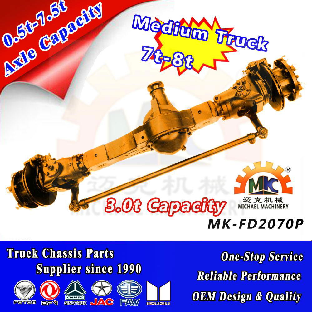 3Ton Light Truck Front Drive Axles with Hydraulic Disc Brake