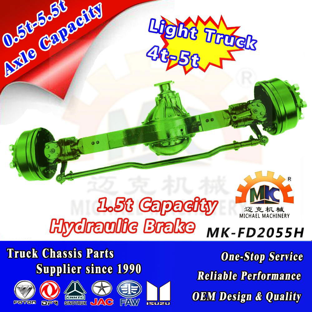 3Ton Light Truck Front Drive Axles with Hydraulic Disc Brake 4