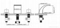全铜 LED瀑布三孔浴室柜分体式面盆水龙头 冷热洗脸盆台盆龙头 5
