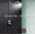 8" Rain LED 3 Colors Shower Set Faucet Chrome Finished Shower Faucet With 3 Colo 5