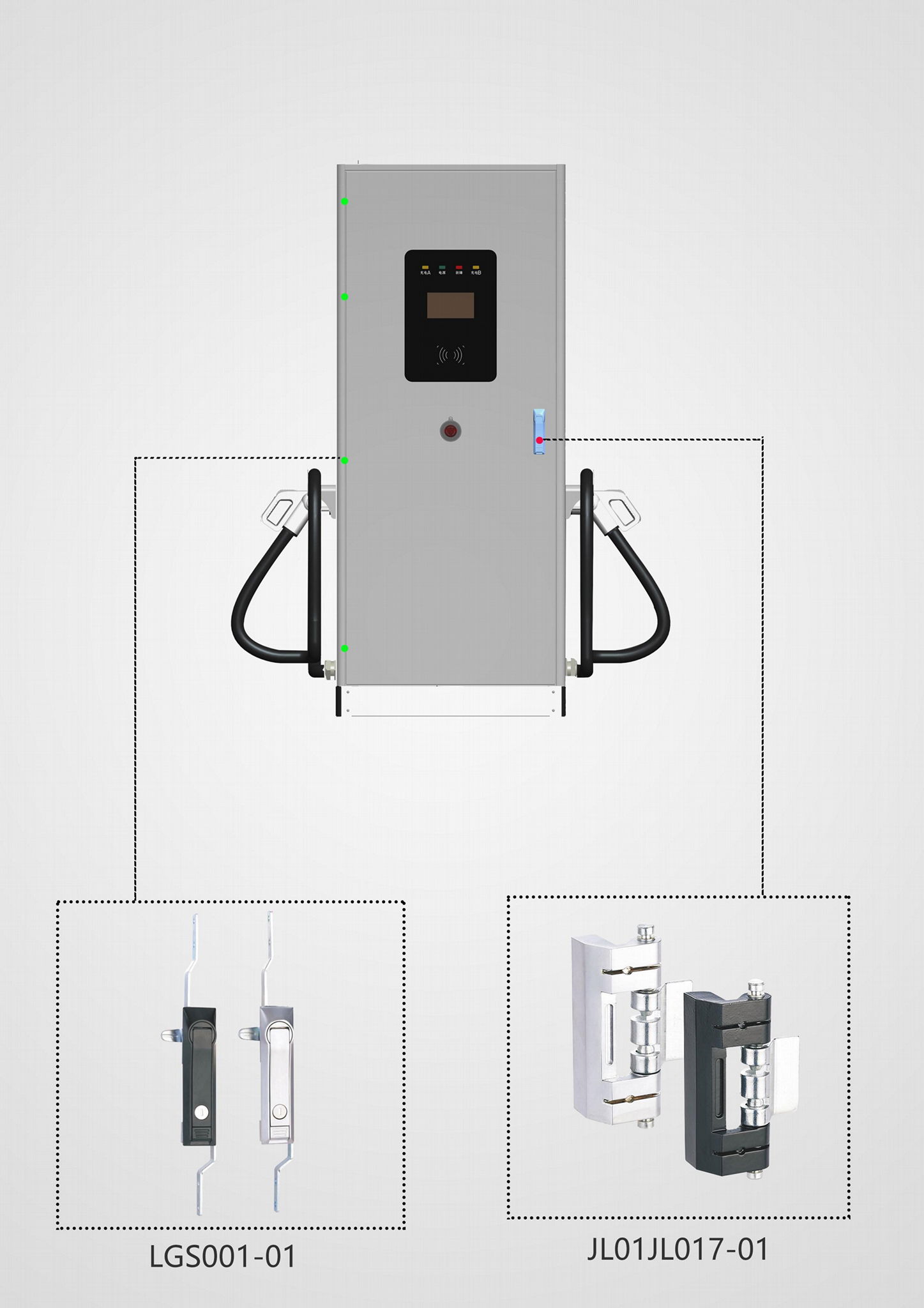 陽光電源液冷儲能櫃專用門鎖 陽光儲能櫃體鉸鏈 儲能門鎖鉸鏈 3