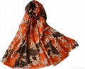 ladies high quality winter warm print woolen scarf 4